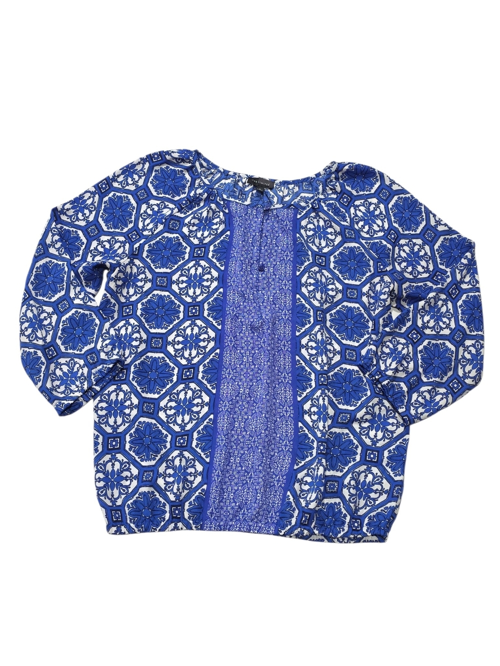 The Limited Woman's Blue & White Blouse Top Shirt Size Medium (M) E75